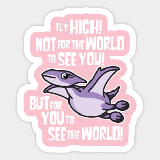 Pterodactyl Girl Dinosaur Sticker